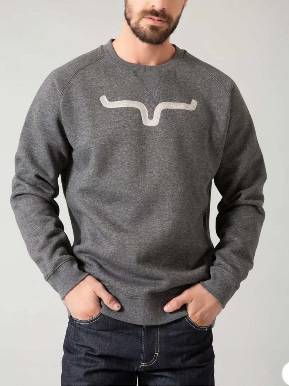Kimes Ranch Crewneck Sweatshirt Pullover Longhorn Western Ranch